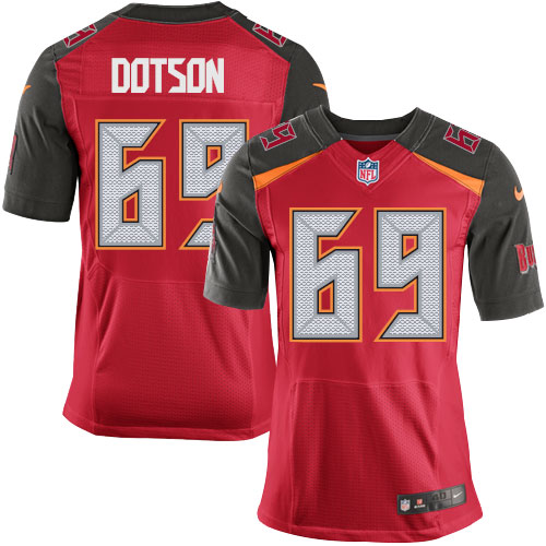 Men's Elite Demar Dotson Nike Jersey Red Home - #69 NFL Tampa Bay Buccaneers